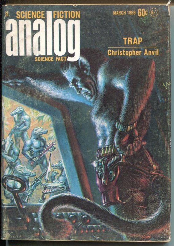 Pulp: Analog 3/1969-Conde Nast-Kelly Freas- Sci-fi Pulp Fiction-VG+, raw comic book in VG+ condition — front cover