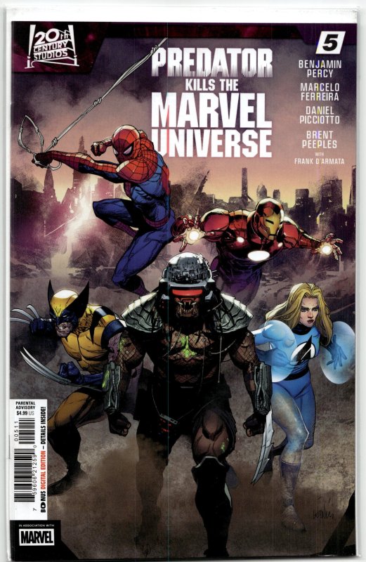 Predator Kills the Marvel Universe #5 (Marvel Comics, 2026), raw, ungraded comic book — front cover