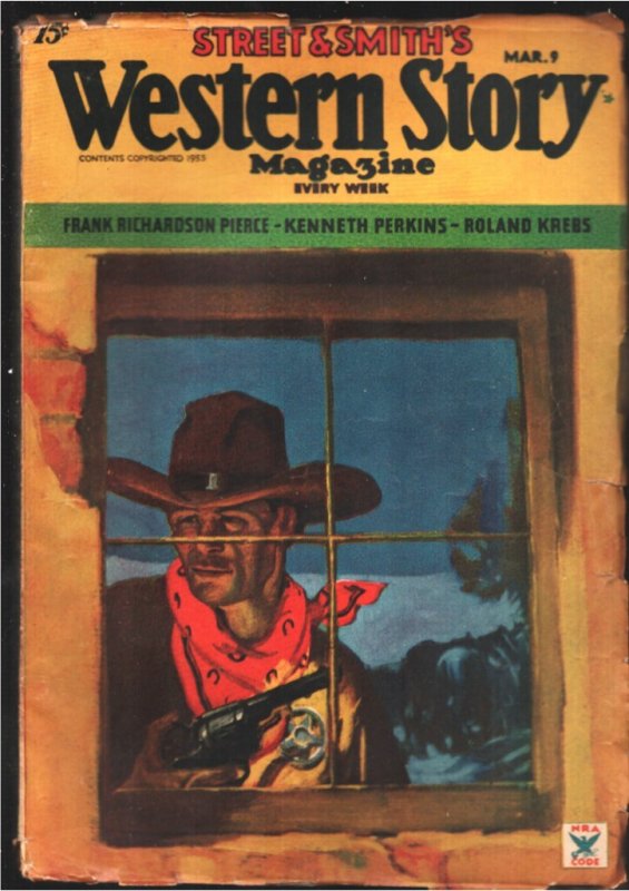 Western Story 3/9/1935-western Pulp Fiction -Nick Eggenhofer Interior Art-VG, raw comic book in VG condition — front cover