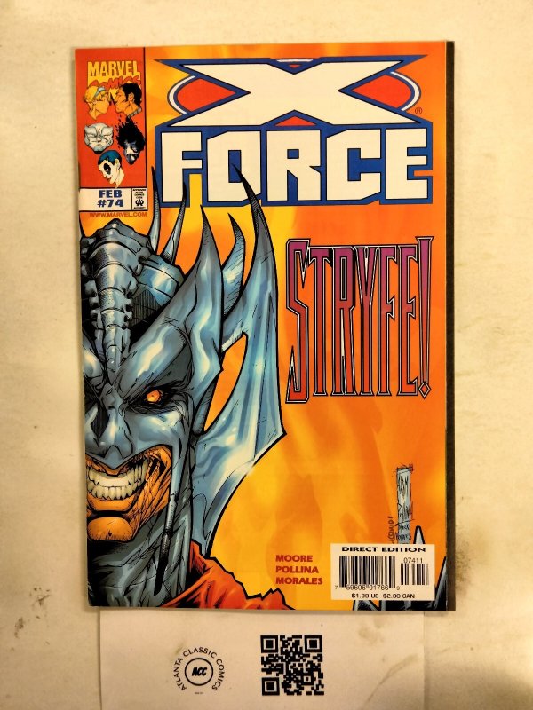 X-Force #74 (Marvel Comics), raw comic book in NM condition — front cover