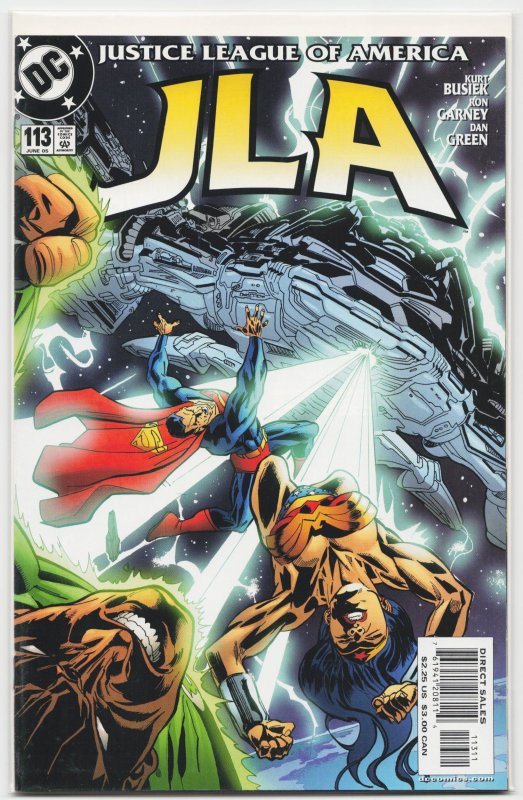 JLA #113 (DC Comics, 2005), raw, ungraded comic book — front cover