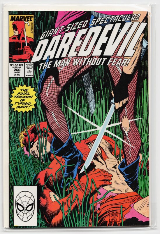 Daredevil #260 (Marvel Comics, 1988), raw, ungraded comic book — front cover
