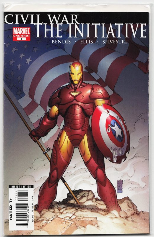Civil War: The Initiative (2007) Iron Man (Marvel Comics, 2007), raw, ungraded comic book — front cover