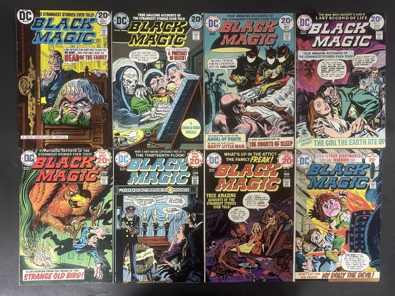 Black Magic (1973) #1-8 Near Complete VF Jack Kirby Set (1973), raw comic book in VF condition — front cover