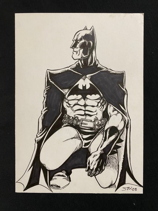 Unknown Artist Batman Original Art Convention Sketch 2008 (2008), raw, ungraded comic book — front cover