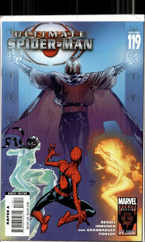 Ultimate Spider-Man #119 (Marvel Comics, 2008), raw, ungraded comic book — front cover