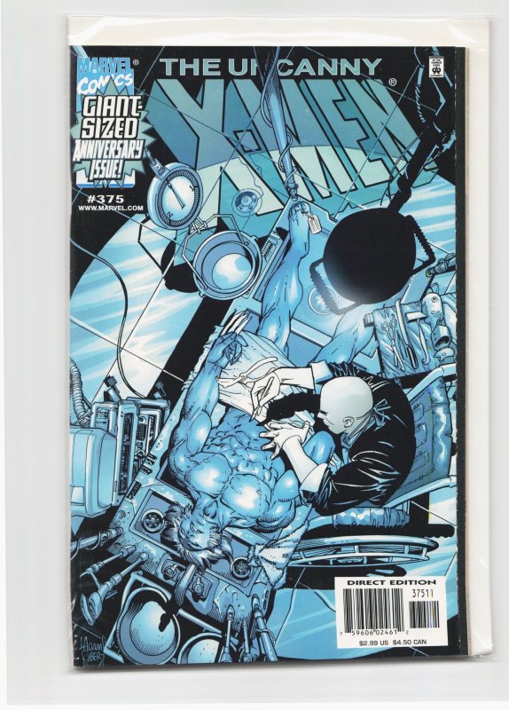 The Uncanny X-Men #375 (Marvel Comics, 1999), raw, ungraded comic book — front cover