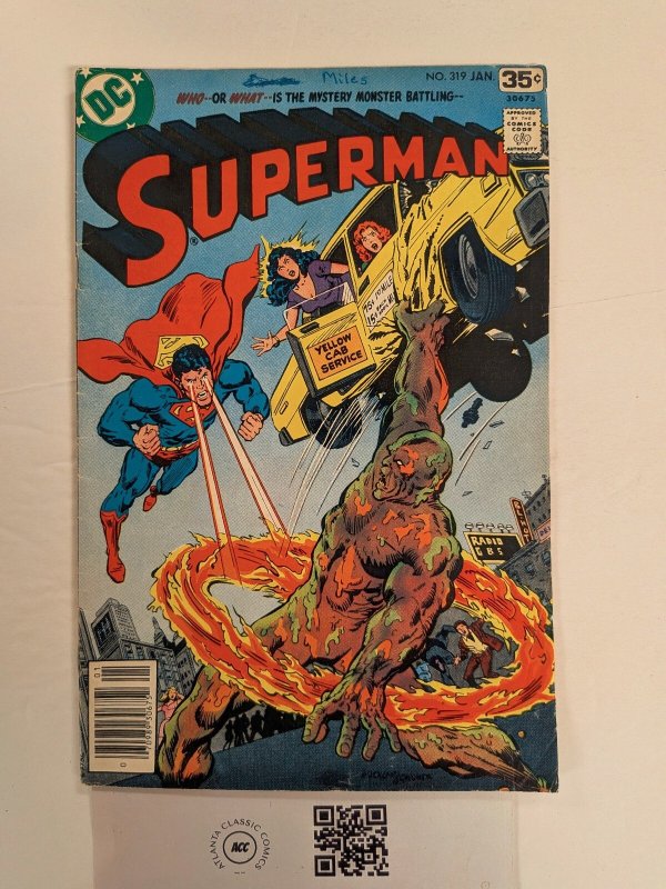 Superman #319 (DC Comics), raw comic book in VG condition — front cover