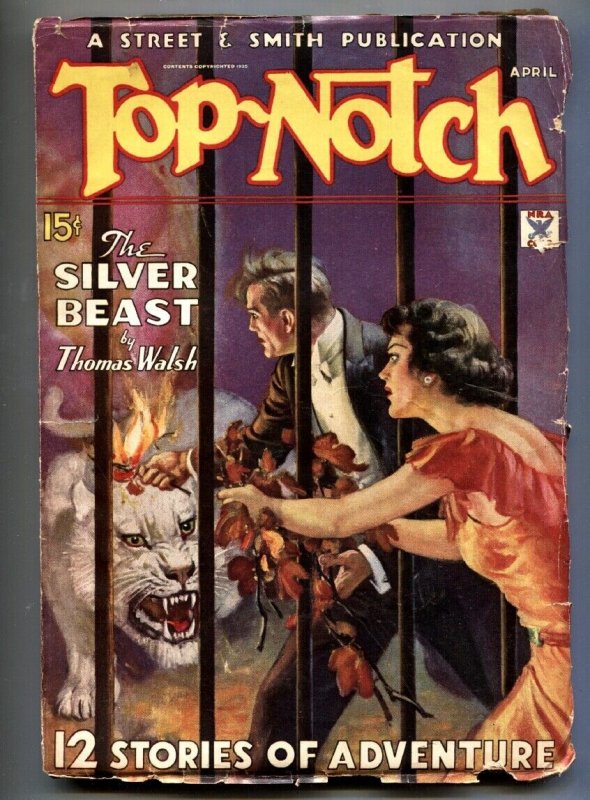 Top-Notch 4/1935-W. Soare Horror Cover-Pulp Magazine, raw, ungraded comic book — front cover