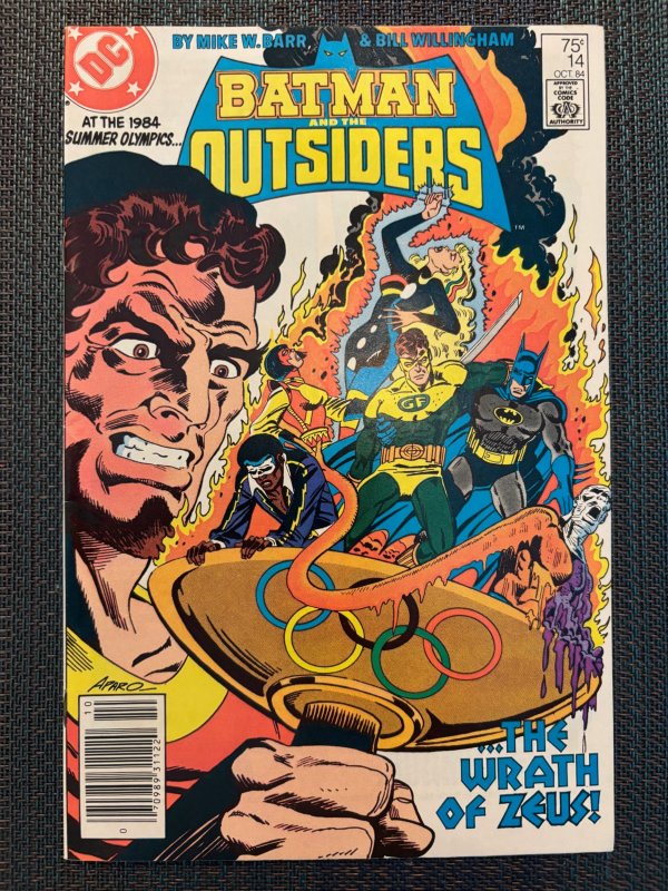Batman and the Outsiders #14 (DC Comics, 1984), raw, ungraded comic book — front cover