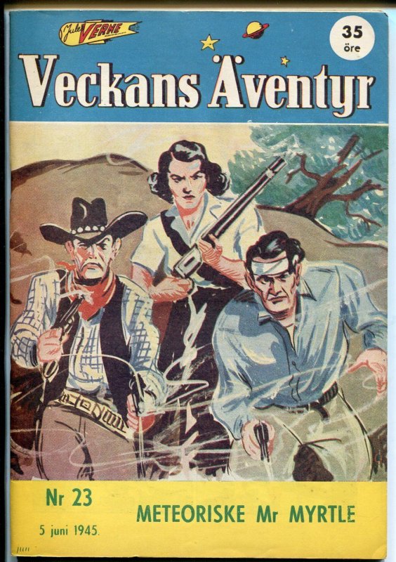 Jules Verne Veckans Aventyr Vol.6 #23 (1945), raw comic book in VF condition — front cover