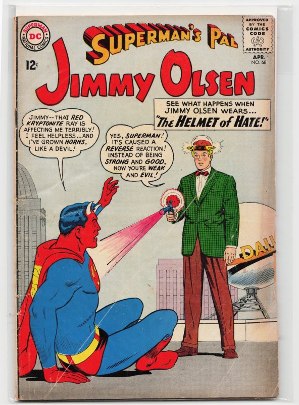 Superman's Pal, Jimmy Olsen #68 (DC Comics, 1963), raw, ungraded comic book — front cover