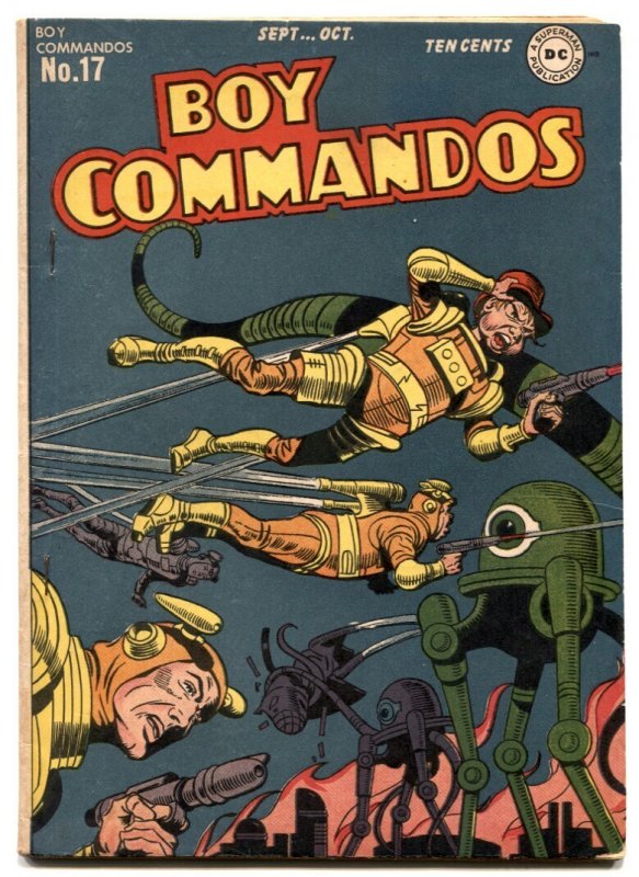 Boy Commandos #17 (DC Comics, 1946), raw comic book in FN condition — front cover