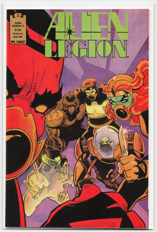Alien Legion #11 (Marvel Comics, 1989), raw, ungraded comic book — front cover