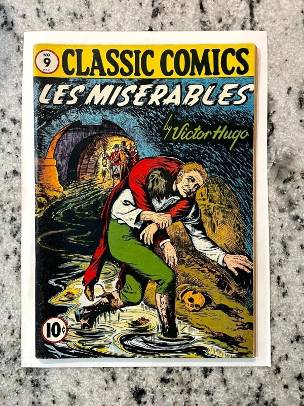 Classic Comics #9 (1943), raw comic book in VF/NM condition — front cover