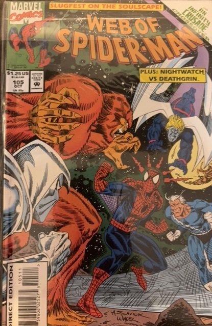 Web of Spider-Man #105 (Marvel Comics, 1993), raw, ungraded comic book — front cover
