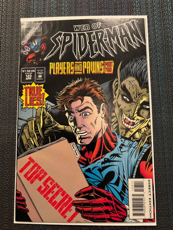 Web of Spider-Man #123 (Marvel Comics, 1995), raw, ungraded comic book — front cover