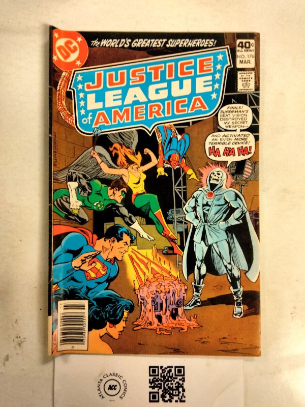 Justice League of America #176 (DC Comics), raw comic book in VF condition — front cover
