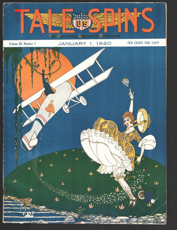 Tale Spins 1/1/1920- Bedsheet Pulp- Rare- Max Preston West Wind, raw, ungraded comic book — front cover
