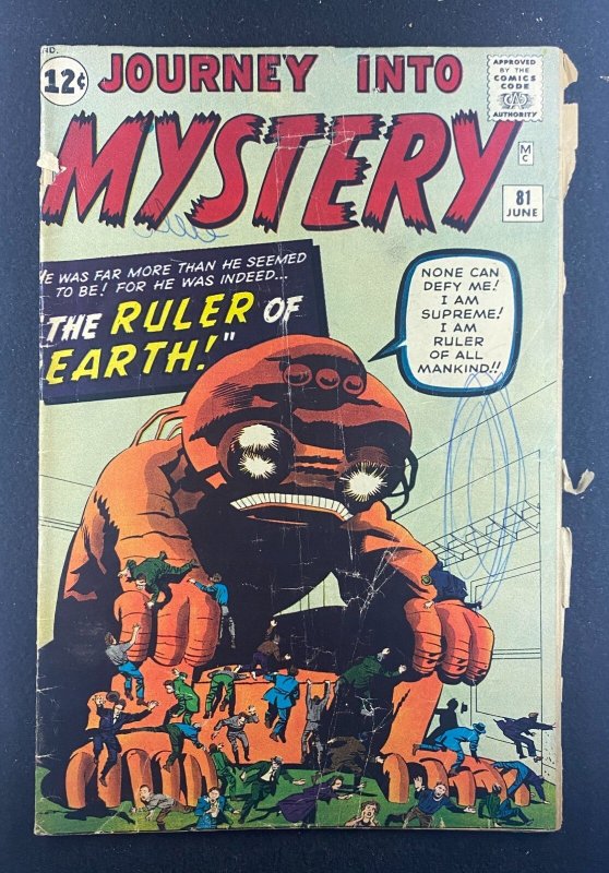 Journey into Mystery #81 (Marvel Comics, 1952), raw comic book in GD 2.0 condition — front cover