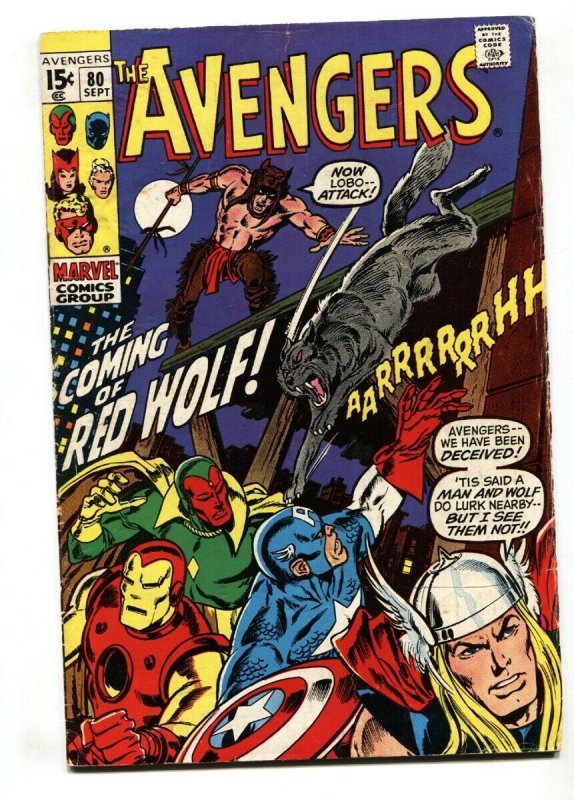 The Avengers #80 (Marvel Comics, 1970), raw, ungraded comic book — front cover