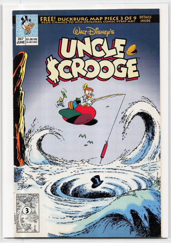Uncle Scrooge #267 (Disney Comics, 1992), raw, ungraded comic book — front cover