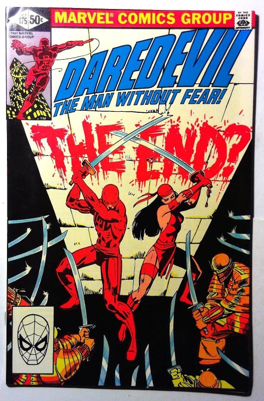 Daredevil #175 (Marvel Comics, 1981), raw, ungraded comic book — front cover