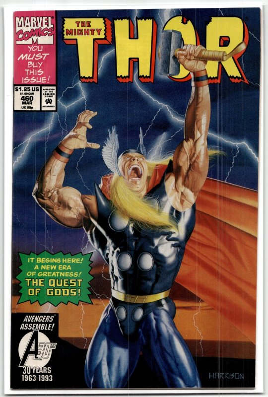 The Mighty Thor #460 (Marvel Comics, 1993), raw, ungraded comic book — front cover