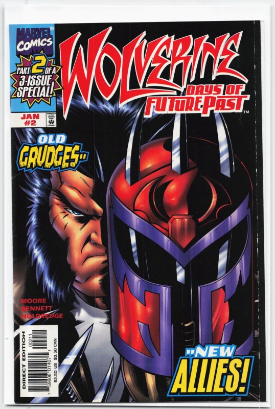 Wolverine: Days of Future Past #2 (1998), raw, ungraded comic book — front cover