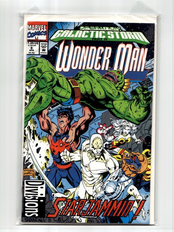 Wonder Man #8 (1992), raw, ungraded comic book — front cover
