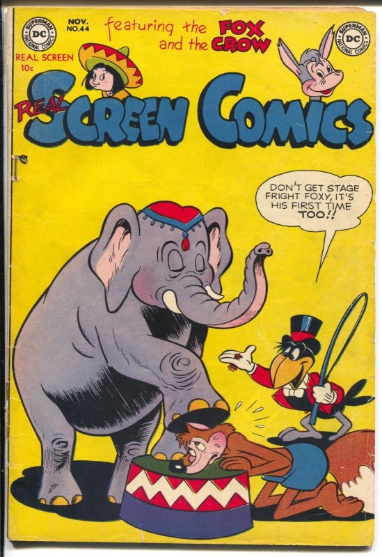 Real Screen #44 (DC Comics, 1951), raw comic book in VG condition — front cover