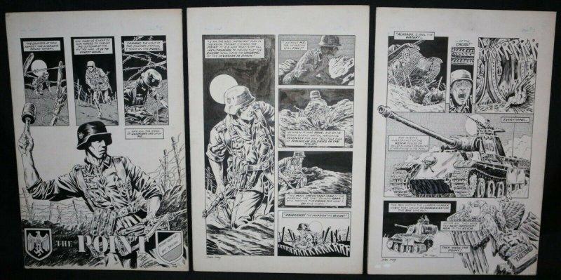 The Point 3pg Story - LA - Nazis WWII Story - Signed art by Dan Day, raw, ungraded comic book — front cover