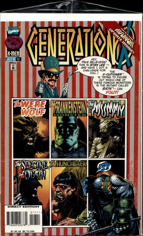 Generation X #17 (Marvel Comics, 1996), raw, ungraded comic book — front cover