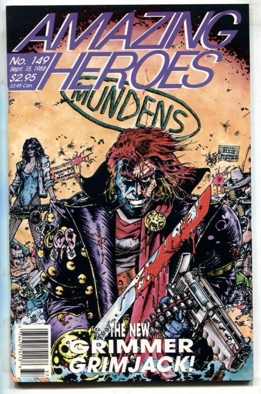 Amazing Heroes #149 (1988), raw, ungraded comic book — front cover