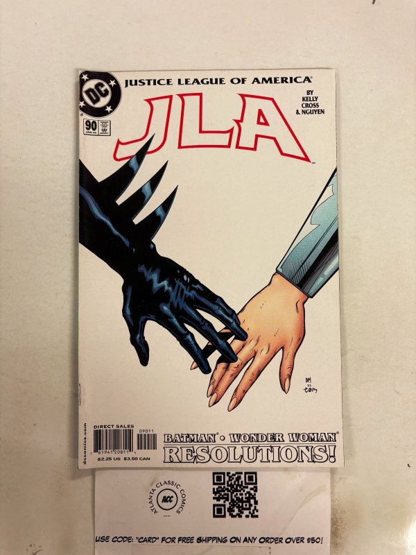 JLA #90 (DC Comics), raw comic book in NM condition — front cover