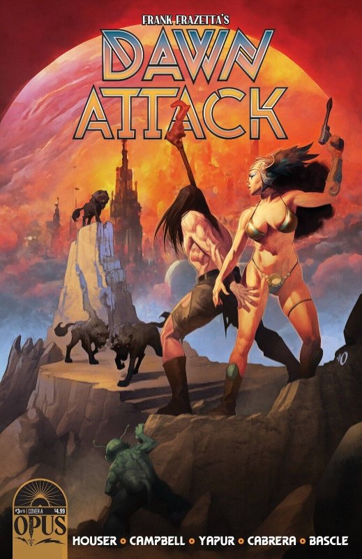 Frank Frazetta's Dawn Attack #3 (2023), raw, ungraded comic book — front cover