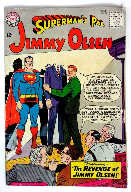 Superman's Pal Jimmy Olsen #78 (DC Comics, 1964), raw comic book in VG condition — front cover