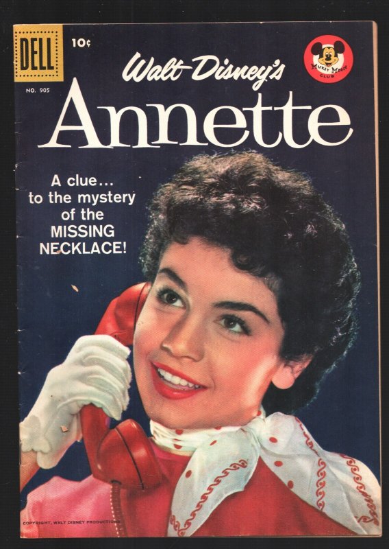 Annette-Four Color Comics #905 (1958), raw, ungraded comic book — front cover