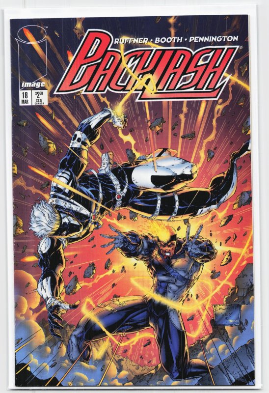 Backlash #18 (1996), raw, ungraded comic book — front cover
