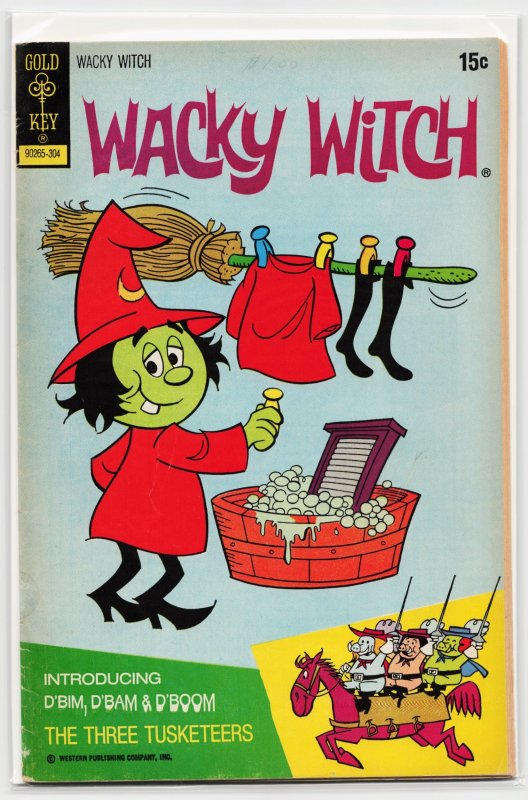 Wacky Witch #10 (Gold Key, 1973), raw, ungraded comic book — front cover