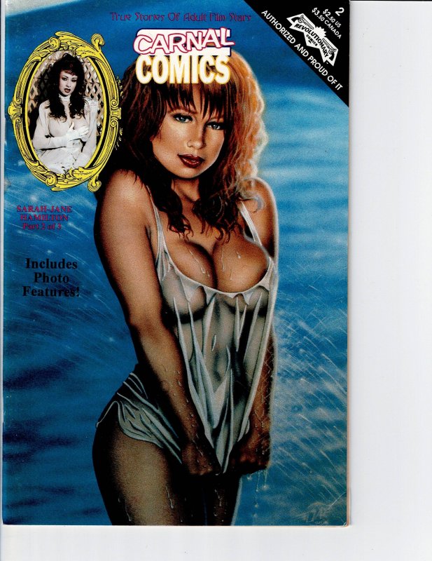 True Stories of Adult Film Stars Sarah-Jane Hamilton #2, raw, ungraded comic book — front cover