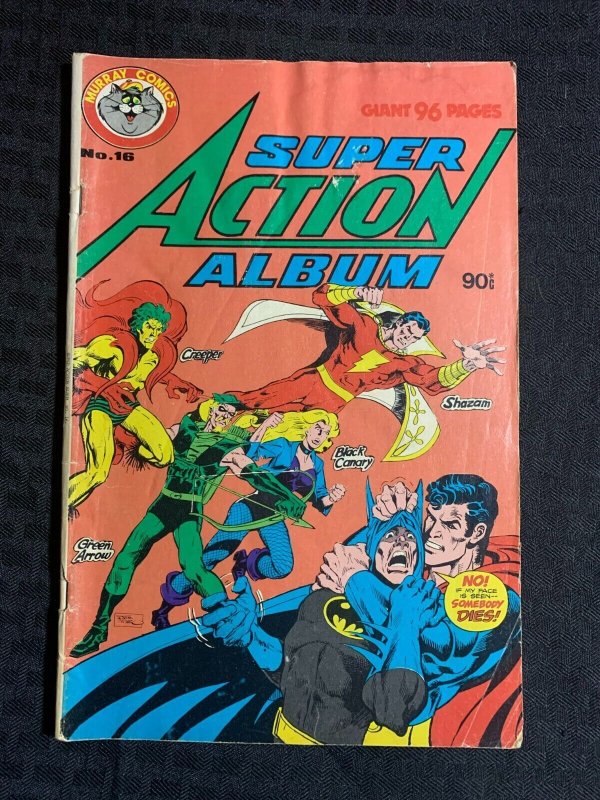 Vintage Super Action Album Murray Comics #16, raw comic book in VG 4.0 condition — front cover