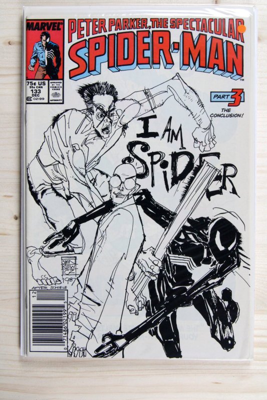 Peter Parker, the Spectacular Spider-Man #132 (Marvel Comics, 1987), raw comic book in NM- 9.2 condition — front cover
