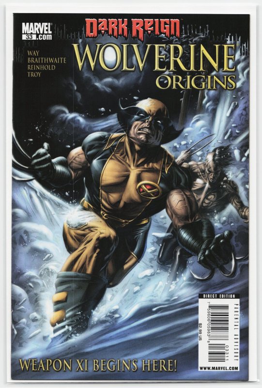 Wolverine: Origins #33 (Marvel Comics, 2009), raw, ungraded comic book — front cover