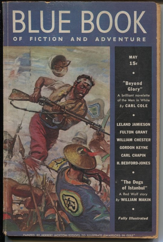 Pulp: Blue Book 5/1938-Austin Briggs-Herbert Morton Stoops Cover-P, raw, ungraded comic book — front cover