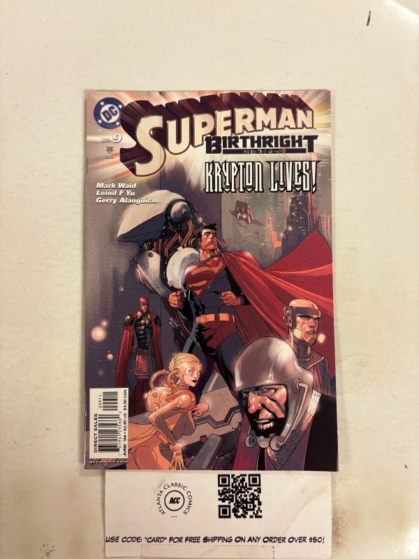 Superman Birthright #9 (DC Comics), raw comic book in NM condition — front cover