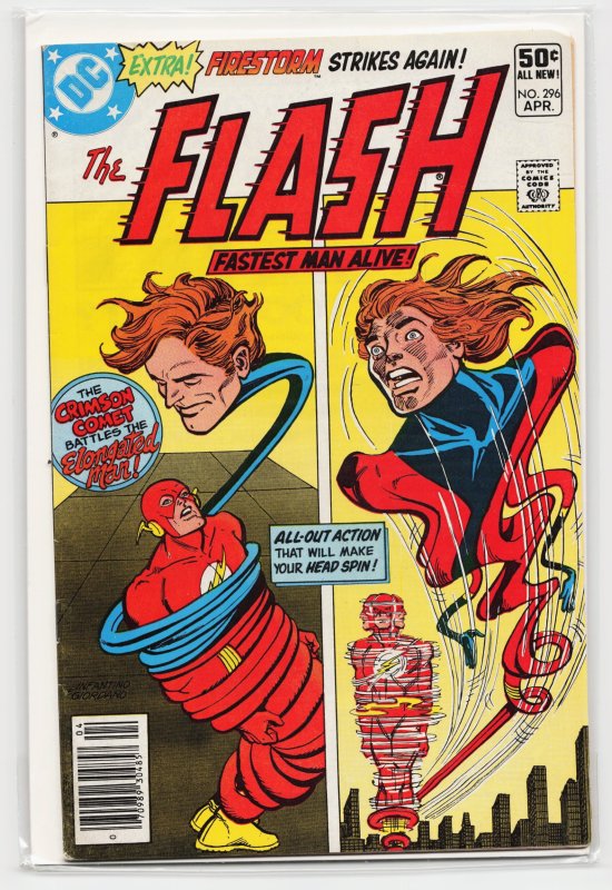 The Flash #296 (DC Comics, 1981), raw, ungraded comic book — front cover