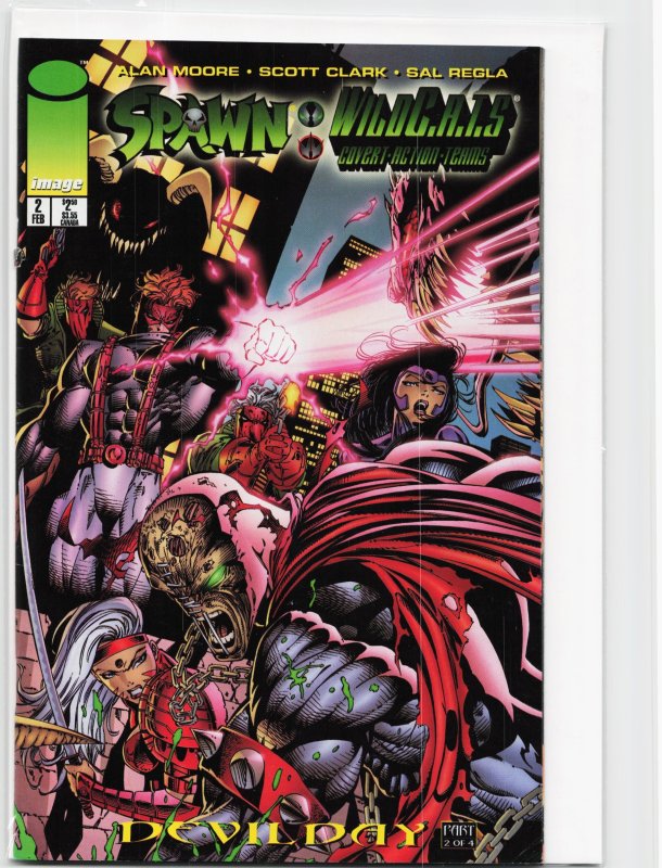 Spawn/WildC.A.T.S #2 (Image Comics, 1996), raw, ungraded comic book — front cover