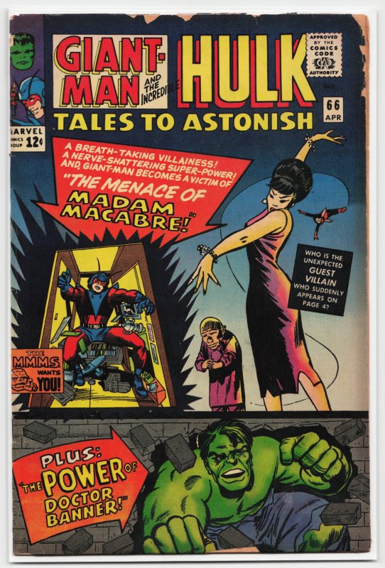 Tales to Astonish #66 (Marvel Comics, 1965), raw, ungraded comic book — front cover