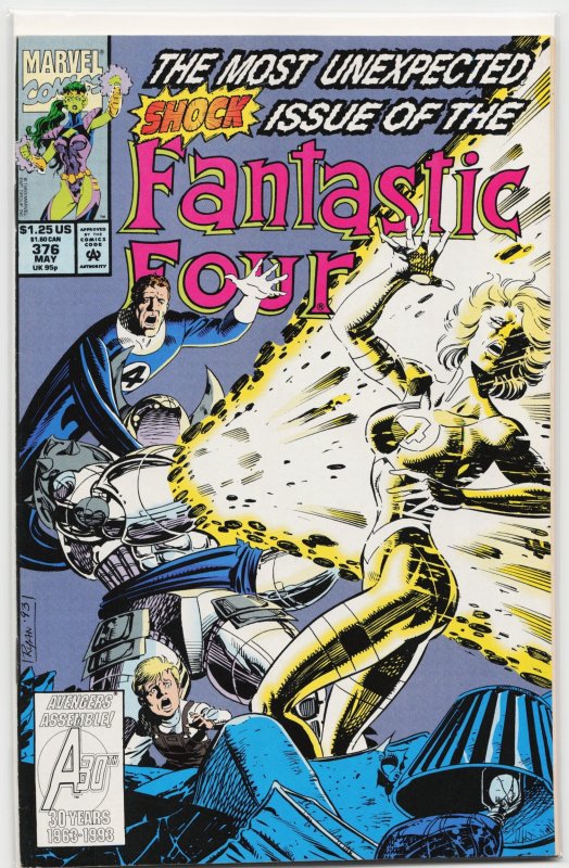 Fantastic Four #376 (Marvel Comics, 1993), raw, ungraded comic book — front cover